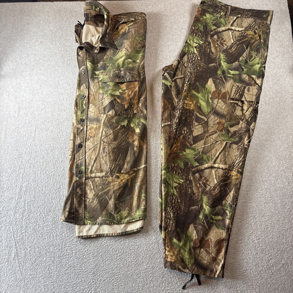 Redhead Realtree Hardwoods Mesh Vented 3XL Cargo Pants & Button Up Hunting Set